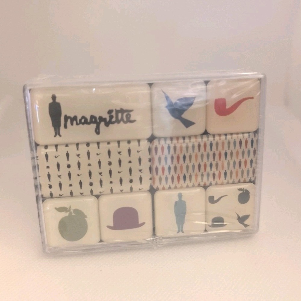 Rene Magritte FRIDGE MAGNETS Surreal Art Set of 9 - New